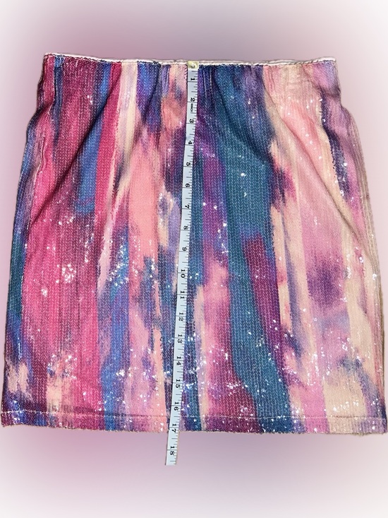 NWT Cable & Gauge SZ S Purple Blue Pink Abstract Halter Sequined Skirt Set - Picture 6 of 8
